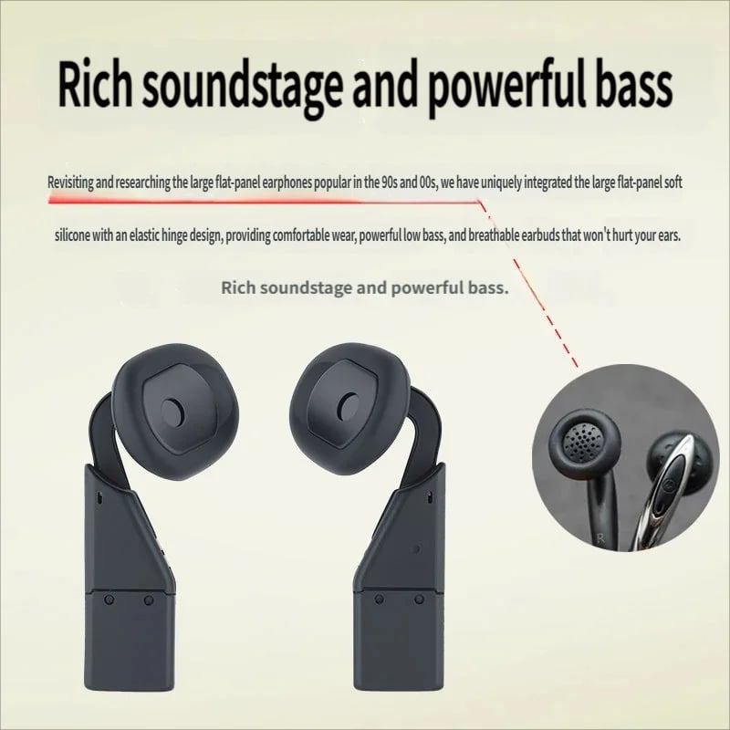🔥Last Day 49% OFF -🎧Wireless Bluetooth Ultra-thin Foldable Earphones