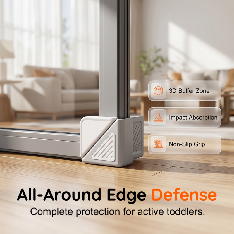👧Window Corner Guard Baby Proofing Safety Bumper for Casement Windows Small